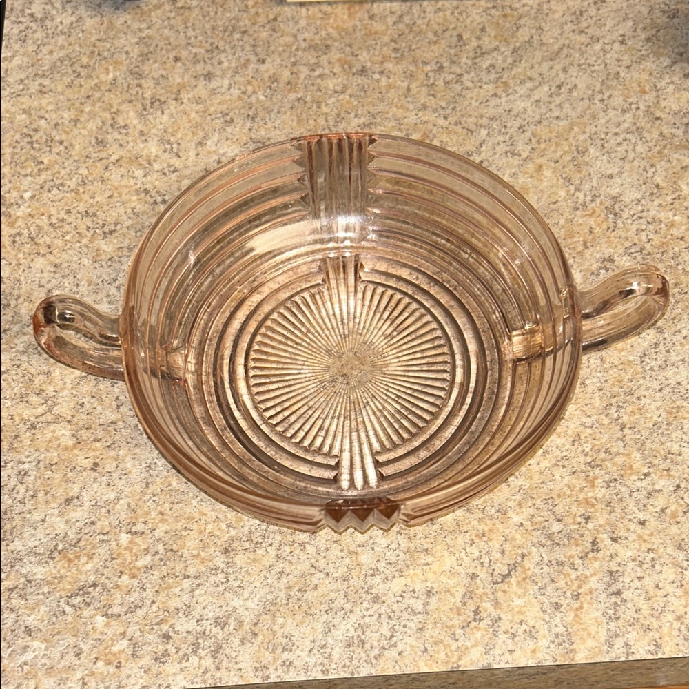 Vintage Pink Glass Bowl